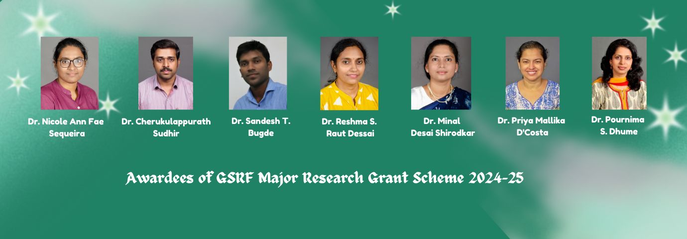 Awardees of GSRF Major Research Grant Scheme 2024-25