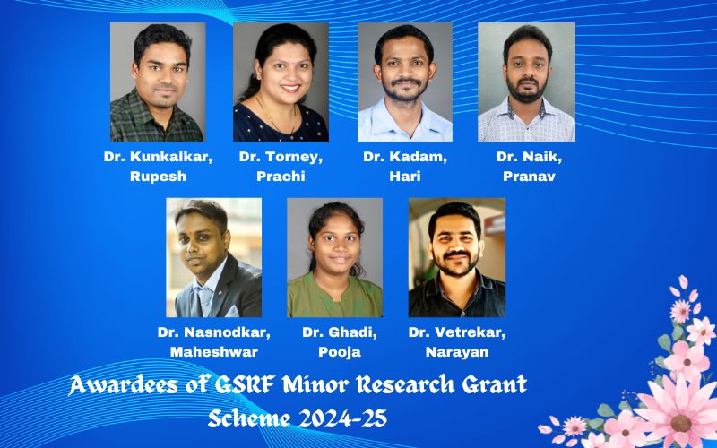 Awardees of GSRF Minor Research Grant Scheme 2024-25 - 1