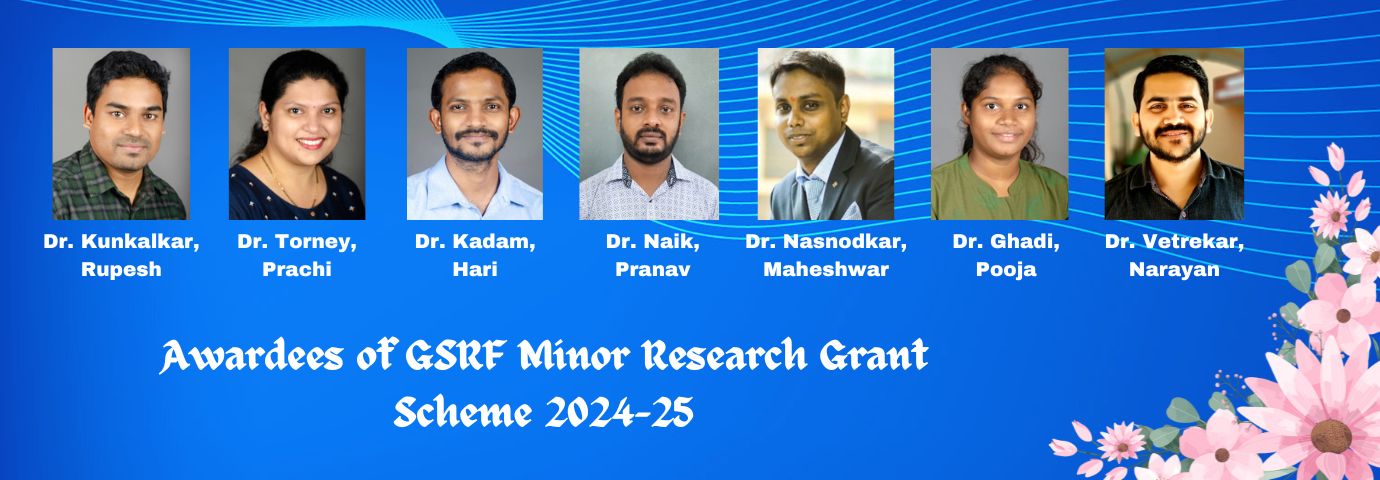 Awardees of GSRF Minor Research Grant Scheme 2024-25 - 1