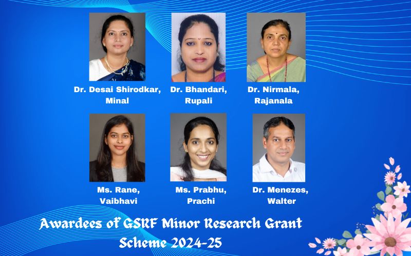 Awardees of GSRF Minor Research Grant Scheme 2024-25