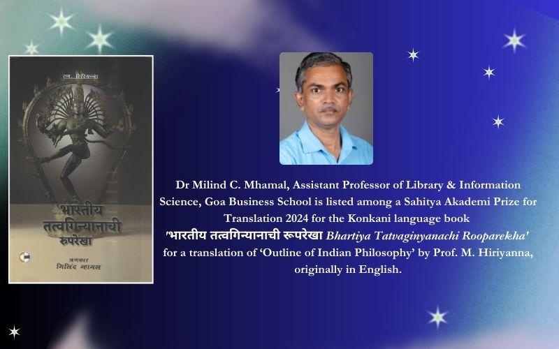 Dr Milind C. Mhamal, GBS - Sahitya Akademi Prize for Translation 2024