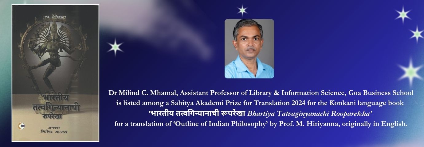 Dr Milind C. Mhamal, GBS - Sahitya Akademi Prize for Translation 2024