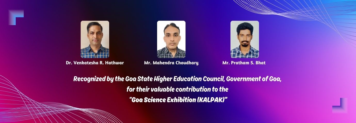 Goa State Higher Education Council, GoG for contribution to Goa Science Exhibition (KALPAK) - SPAS