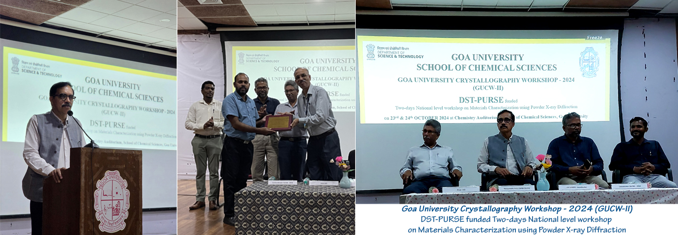 Goa University Crystallography Workshop - 2024 (GUCW-II) at SCS