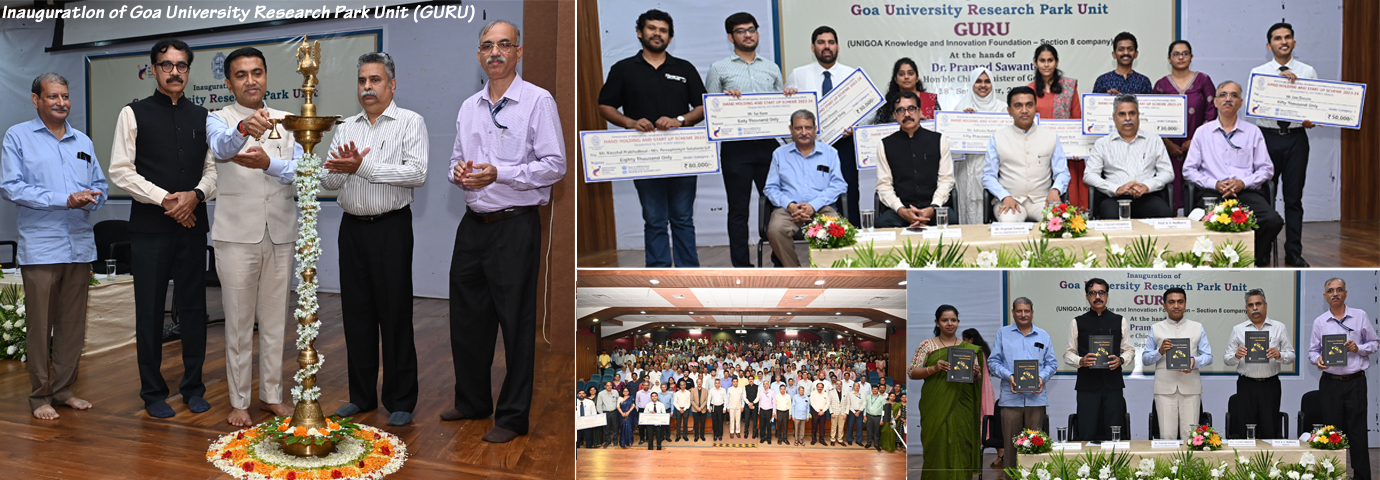 Inauguration of Goa University Research Park Unit (GURU)