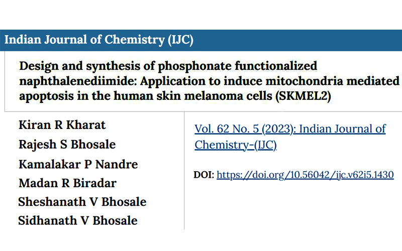 Indian Journal of Chemistry (IJC). 62(5); 2023; 506-512