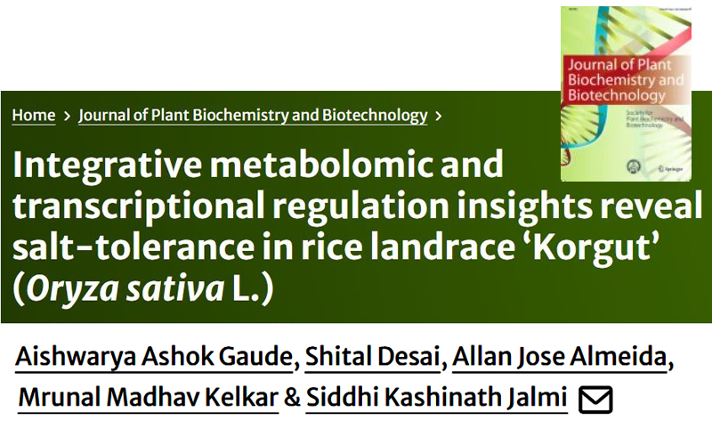 Journal of Plant Biochemistry and Biotechnology - IR 7402