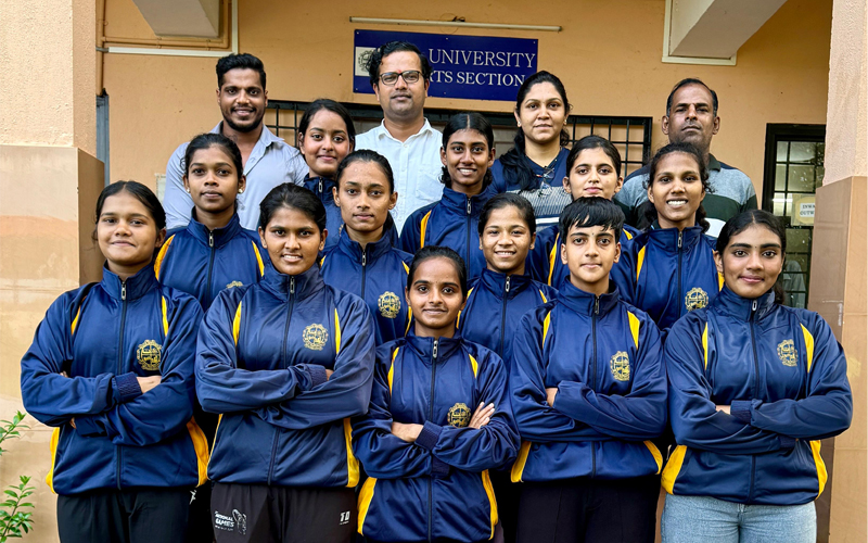 Kabaddi Women Team for West Zone Inter University Championship 2024