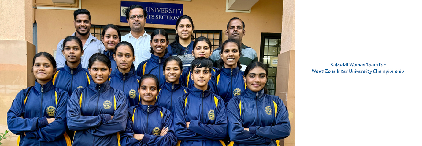 Kabaddi Women Team for West Zone Inter University Championship 2024