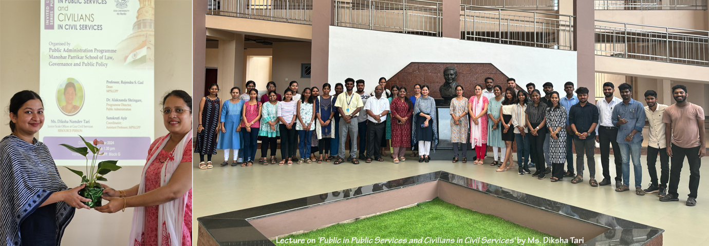 Lecture on 'Public in Public Services and Civilians in Civil Services' by Ms. Diksha Tari at MPSLGPP