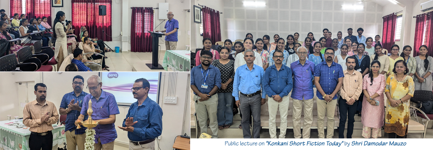 Public lecture on "Konkani Short Fiction Today" by Shri Damodar Mauzo